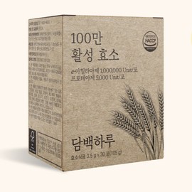 A simple day Simple daily grain enzyme powder stick, 30 packs of 1 million active enzymes / 담백하루 곡물 효소 분말 스틱 100만 활성 효소 30포