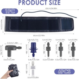 Extra Large Blood Pressure Cuff 22-52cm, Replacement Electric Blood Pressure Cuff with 6 Connectors, Large Adult Blood Pressure Monitor Cuff Adjustable, Compatible with Most BP Monitors