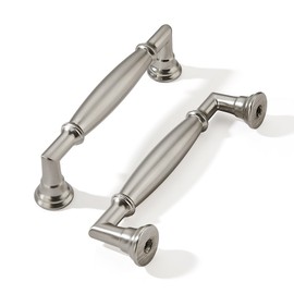 khtumeware 10 Pack 3-3/4 Inch(96mm) Brushed Satin Nickel Cabinet Pulls Heavy Duty Solid Cabinet Handles Kitchen Cabinet Hardware for Cupboard Drawer Handles