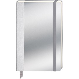 Brunnen 105522005 Notebook Kompagnon Aluminium Matt Brushed Aluminium 12.5 x 19.5 cm Unlined (96 Pages) Pack of 1 Silver
