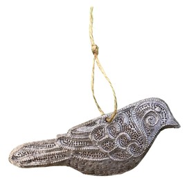Handmade Bird Ornament, 5 x 2 Inches, Easy to Hang Decorative Christmas Tree Ornaments, Haitian Decor