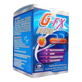 G-fx Glucosamina reparador Articulaciones Sabor Frambuesa con vitaminas a y d colageno                                                                