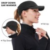 GADIEMKENSD Winter Fleece Hats Reflective Ponytail Hat for Women Baseball