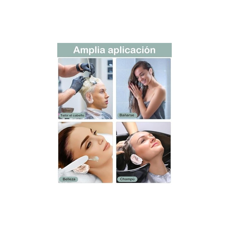 300 Cofias Desechable Ducha Plástico Impermeables Baño Reutilizables Proteger Cabello