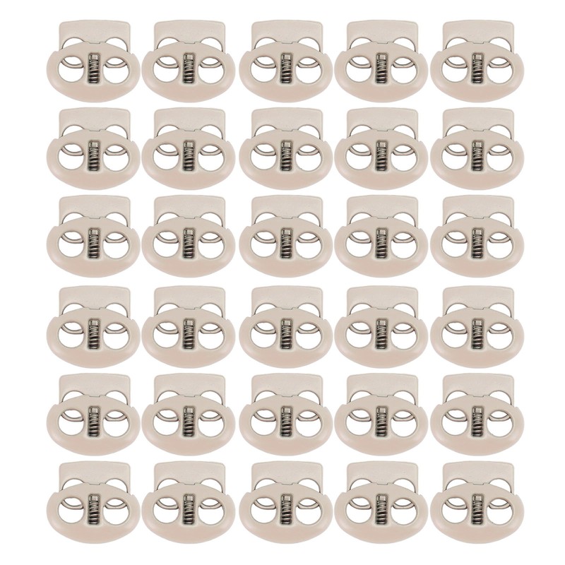 30PCS Metal Cord Locks End Spring Stop Toggle Stoppers Rustproof
