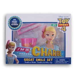 Entertainment One Toy Story 4 Bo Peep Smile Set - White Toothbrush Holder, Toothbrush & Rinse Cup
