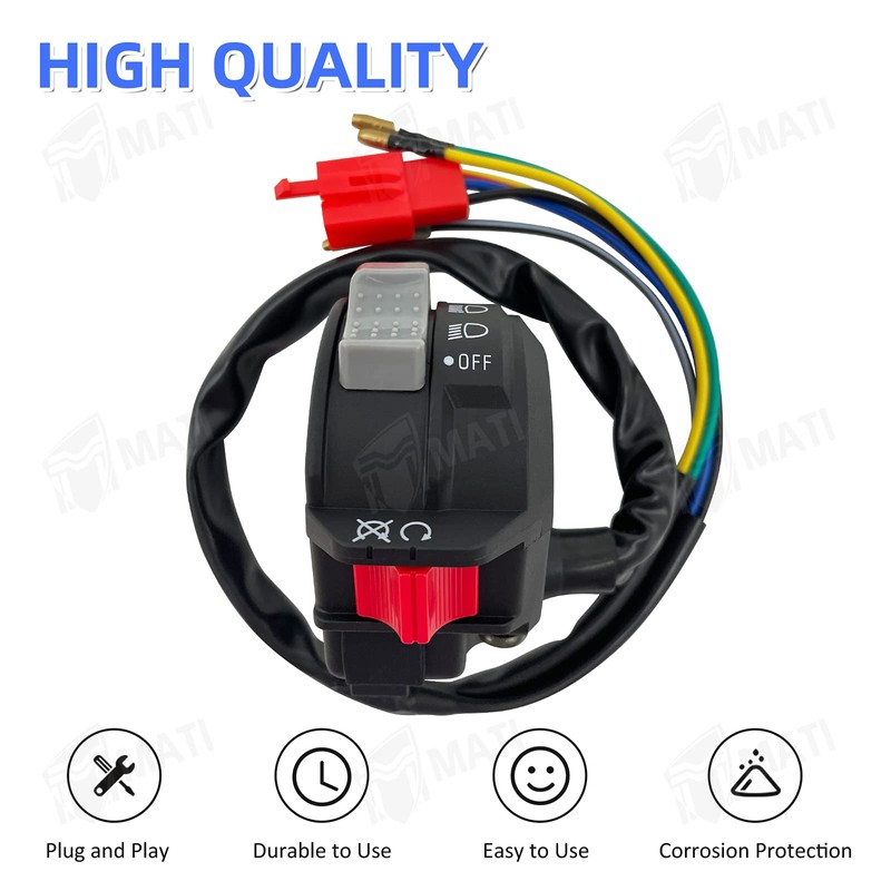 M MATI Left Handlebar Engine Headlight Control On Off Run
