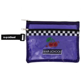 Sunstar Stationery S1055976 Nicocchi Clear Pen Case for Nikochi School, Black x Cherry