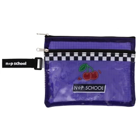 Sunstar Stationery S1055976 Nicocchi Clear Pen Case for Nikochi School, Black x Cherry
