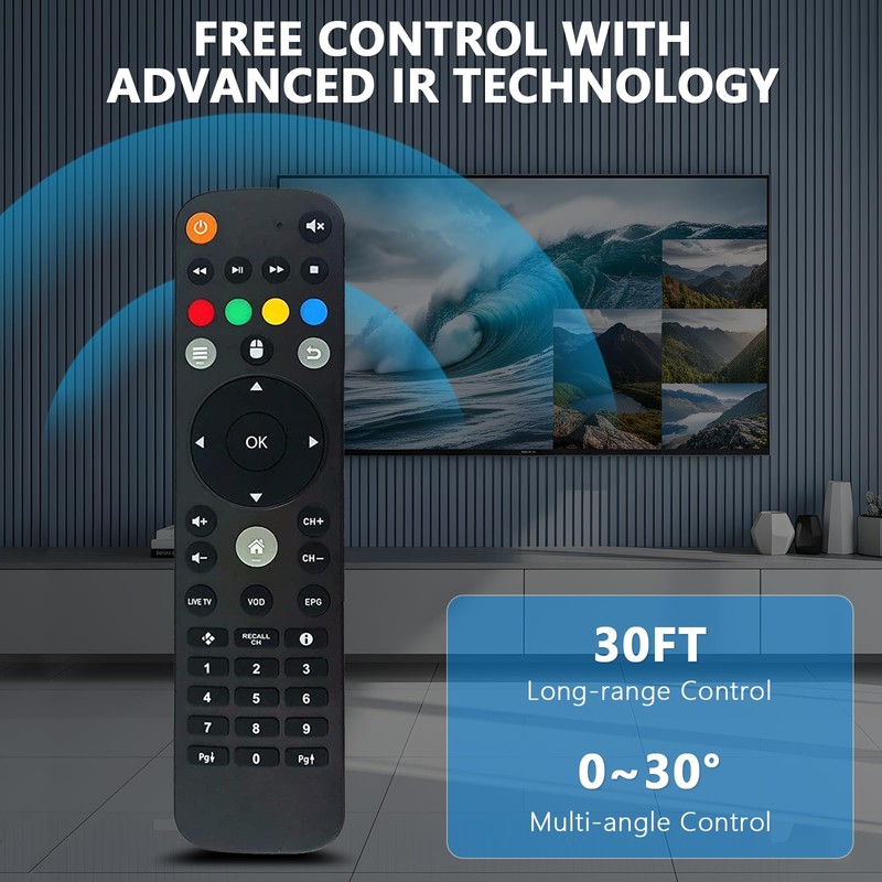 Replacement Remote Control Fit for BuzzTV Android IPTV Box XPL1000