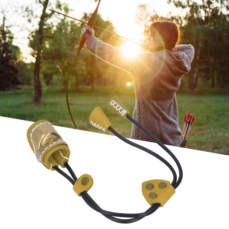 Archery Leather Finger Guard Comfortable Regulating Ergonomic Simple Use Archery