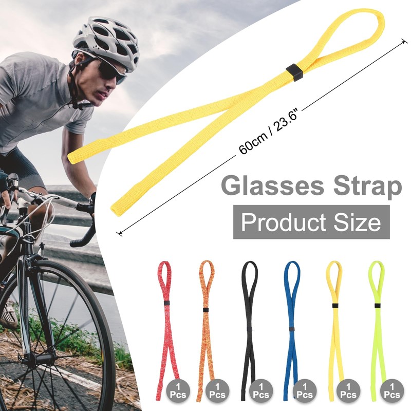sourcing map 6pcs Glasses Strap Adjustable Computer Glasses String Nylon
