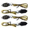 Pack of 4 Motorcycle Indicators 12 V LED with E