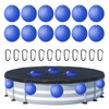 12 Pack Pool Cover Weights with Hooks, Leakproof PVC Pool