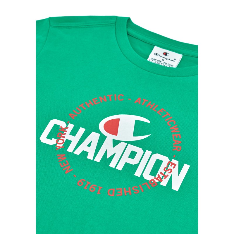 Champion Boy's Legacy Graphic Crewneck Set with Logo, Green (GS130),