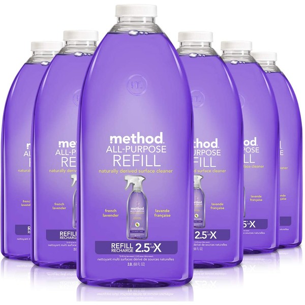 Method All-Purpose Cleaner Refill, French Lavender,68 Fl Oz (Pack of 6)