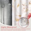 FeinKulturia Textile Shower Curtain, 180 x 200 cm, Flowers, Thickened,
