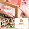 Vilaxing Kids Clothing Rack Bamboo with 2 Storage Baskets and