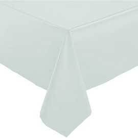 Clear Rectangular Plastic Tablecloth (54" x 108") - 1 Pc. - Disposable & Elegant, Perfect for Weddings, Parties & Events