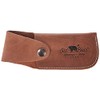 Old Bear Belt Case with Press Stud Leather Brown Large