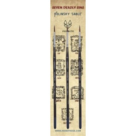 Kolinsky Sable Set Brushes for Miniature Painting Modeling Pieces Fine Detail Paint Brush Miniature Painting Kit Mini Paints Acrylic for Warhammer (Size 2)