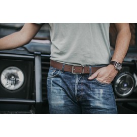 CHAOREN Reversible Belts for Men 1 Pack - 1 1/2" Mens Belt Leather for Jeans - Adjustable Belt Trim to Fit