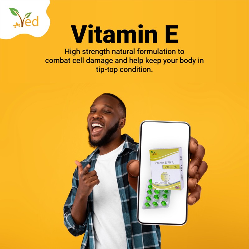 VED Vitamin-E 75IU SOFTGEL Capsule (15X2)