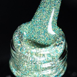 BURANO Reflective Gel Nail Polish, 7.3ml Reflective Diamond Nail Glitter Gel Polish, Sparkly Fall Winter Color Gel Polish Holographic Glitters Shiny Gel Polish UV Lamp Required (Olive SZN9)