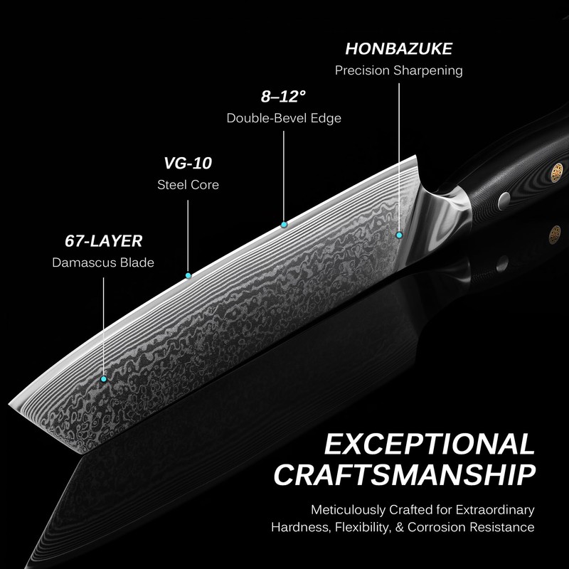 KYOKU Kiritsuke Chef Knife 8.5" - Shogun Series - Japanese