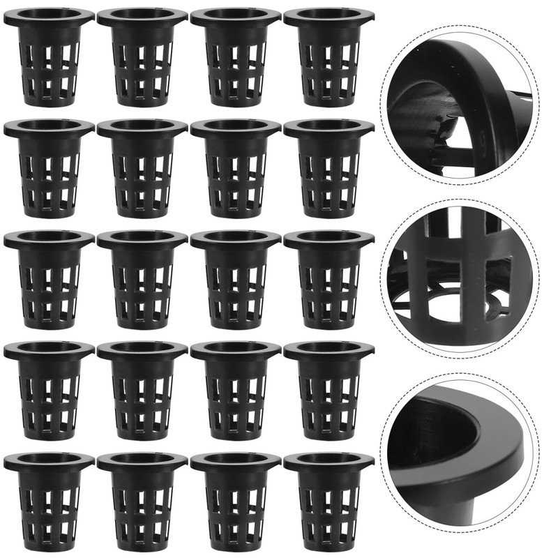 HANABASS 50pcs 2 Inch Net Cup Pots, Garden Slotted Mesh