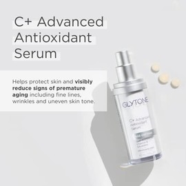 Glytone Age-Defying C+ Advanced Antioxidant Serum - Para líneas finas y arrugas - Salud de colágeno - Sin parabenos y sin fragancia - 1 onza líquida