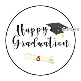 30 Pcs Graduation Stickers Labels Tags Favors Envelope Seals Stamps 1.5" Round Stickers for Cards Letters Decorations