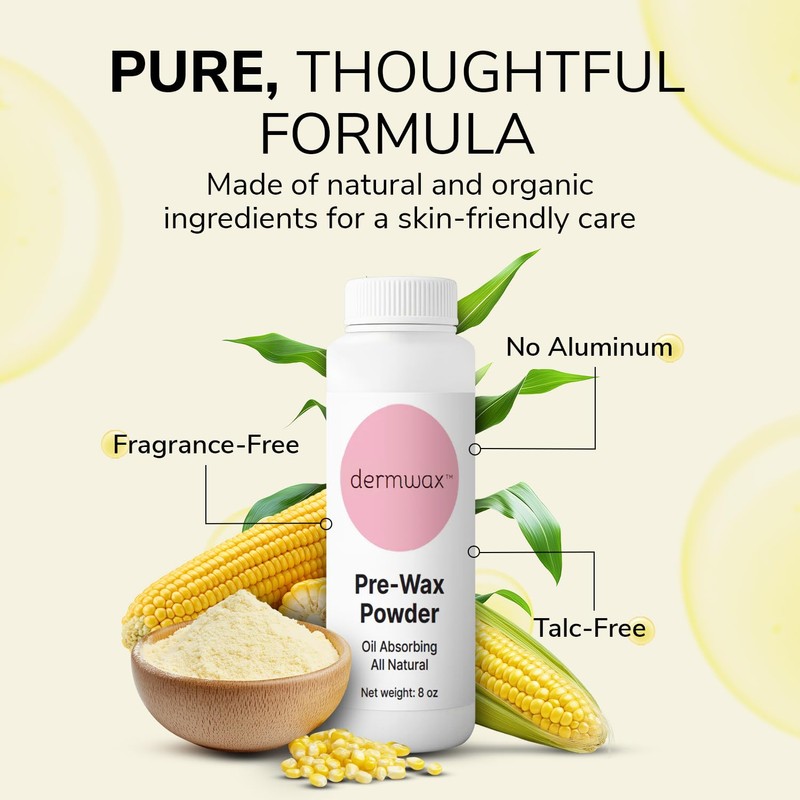 Dermwax Pre Wax Powder 8 oz – Talc Free Powder