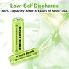 FlyGift AAA Rechargeable Battery, 1.2v Ni-MH Solar Batteries, Low Self-Discharge,