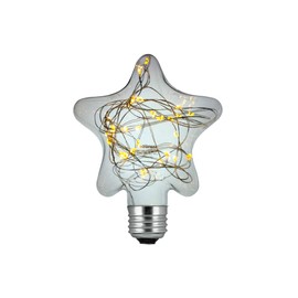 Sunlite 81194-SU LED Decorative String Light Bulb Star Shaped Lightbulb, 1 Pack, Warm White