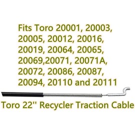 XHHKJGS 105-1845 Lawnmower Traction Drive Control Cable for 22" Recycler Toro Front Drive Self Propelled Mowers Length 68"