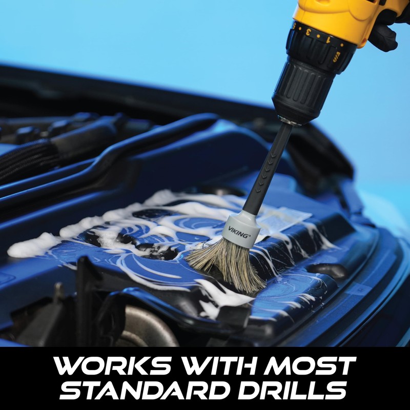 VIKING Drill Detail Brush Set, Professional 2 Pack with Super