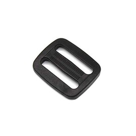 HEAVYTOOL Belt Strap Slider 15 mm Black Type C POM Acetal (Pack of 10) Ladder Buckle Regulator Adjuster Stopper Belt Adjuster, black