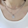 Layered Initial Necklaces for Women Paperclip Chain Necklace Silver Heart