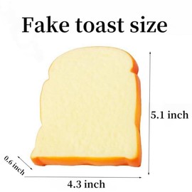 Generic [10-Pack] Fake Toast，Simulation Artificial Bread and Artificial Bread - Faux Food Replica for Kitchen and Bakery Shop Props Display, HC2425-T10