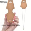 100pcs Kraft Jewellery Display Cards – Eco-Friendly Hanging Necklace, Bracelet