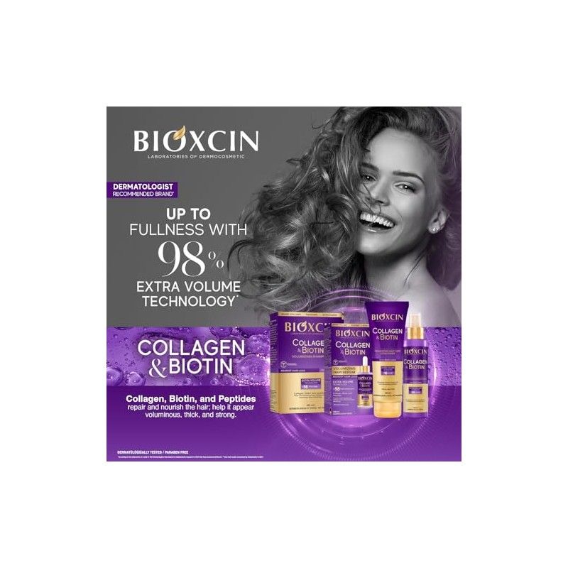 BIOXCIN Champú De Colágeno Y Biotina, Anticaída Para Todo Tipo