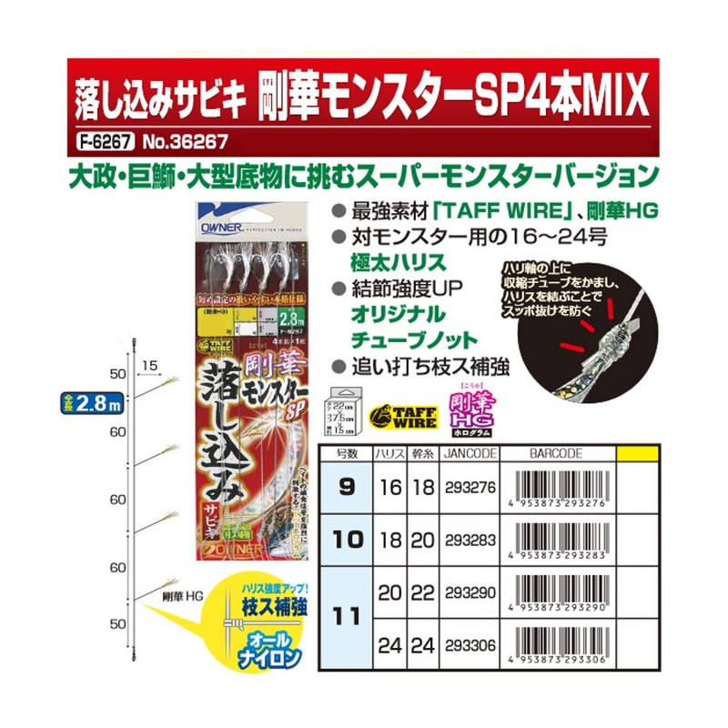 Owner Dropped Sabiki Goka Monster SP4 MIX 36267 9-16