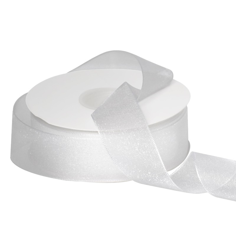Zerofy Sheer Organza Ribbon 1-1/2 Inch Chiffon Tulle Ribbons for