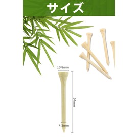 YFFSFDC Golf Tees 54mm Short Tees Long Tees Wood Tees Golf Supplies Accessories Gift Set of 50 (54mm)