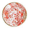Caspari Gilded Porcelain Coral Dinner Plates - 8 Per Package