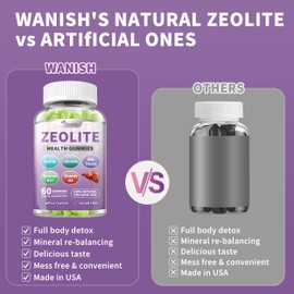 (2 Packs) Zeolite Gummies for Adults - Zeolite Clinoptilolite, Chlorella, Milk Thistle & Vitamins- Supports Immune Health, Gut and liver, Natural Metabolism, Vegan, Non-GMO, Sugar Free, Apple Flavor, 120 Count