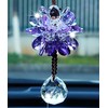 SHSEMO Car Interior Mirror Crystal Jewelry Colorful Crystal Charms Transparent