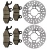 Caltric 2 Front Brake Disc Rotor And Pad for Yamaha