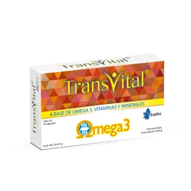 Transvital Suplemento Alimenticio a Base de Omega 3, Vitaminas y Minerales, 30 Cápsulas